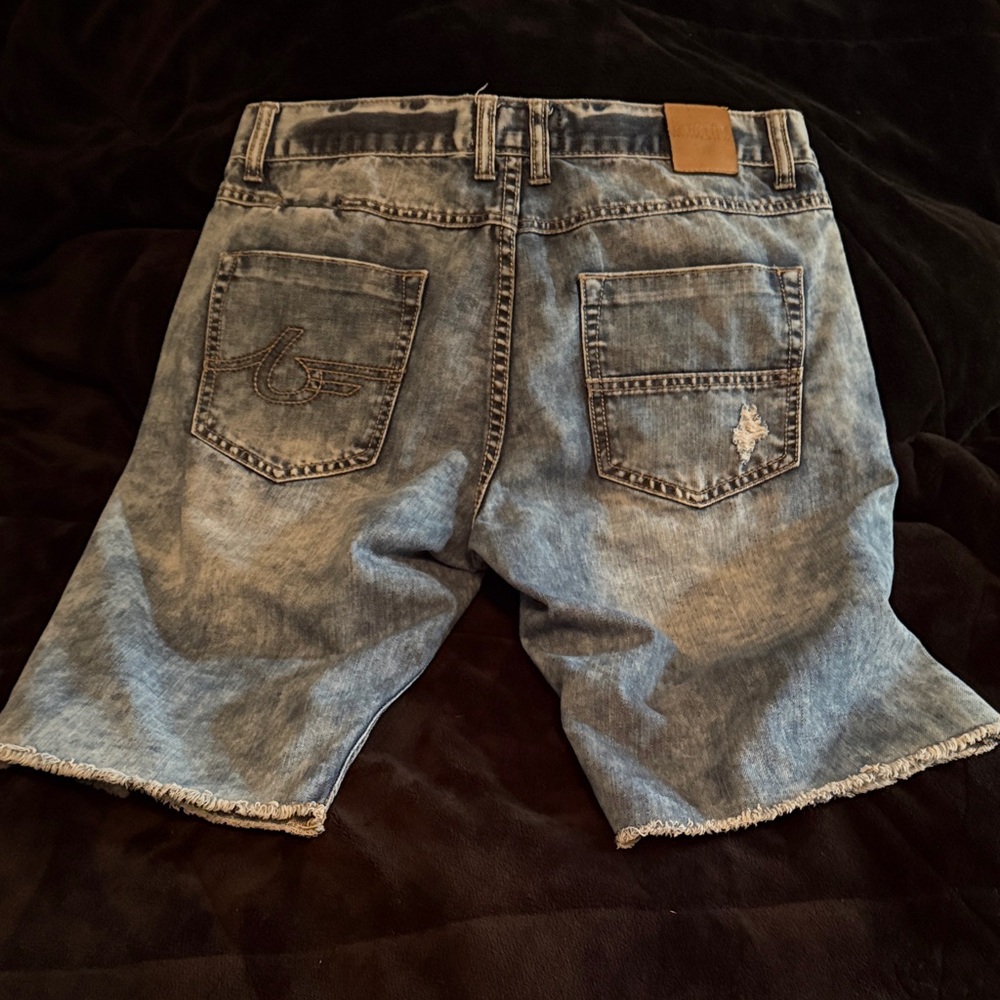 Men's Casual Blue Denim Born Fly Shorts